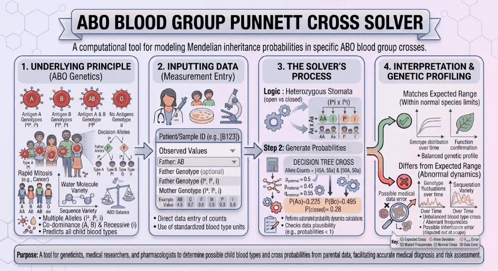ABO Blood Group Punnett Cross Solver