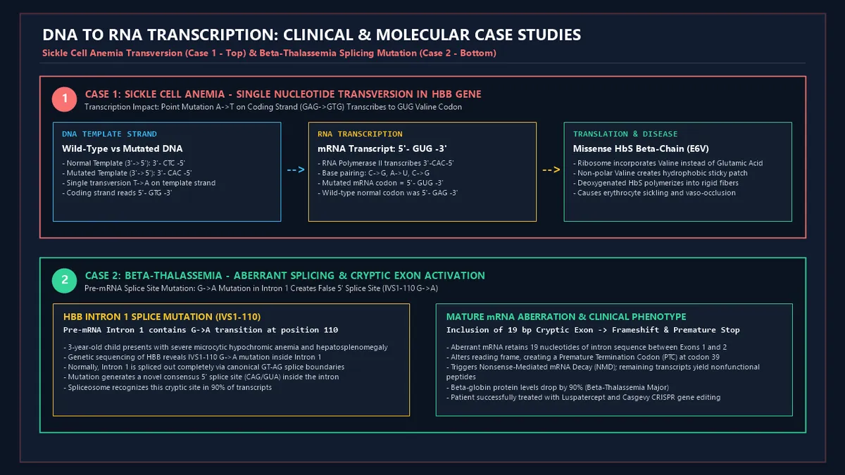 DNA to RNA Transcription: Clinical & Molecular Case Studies