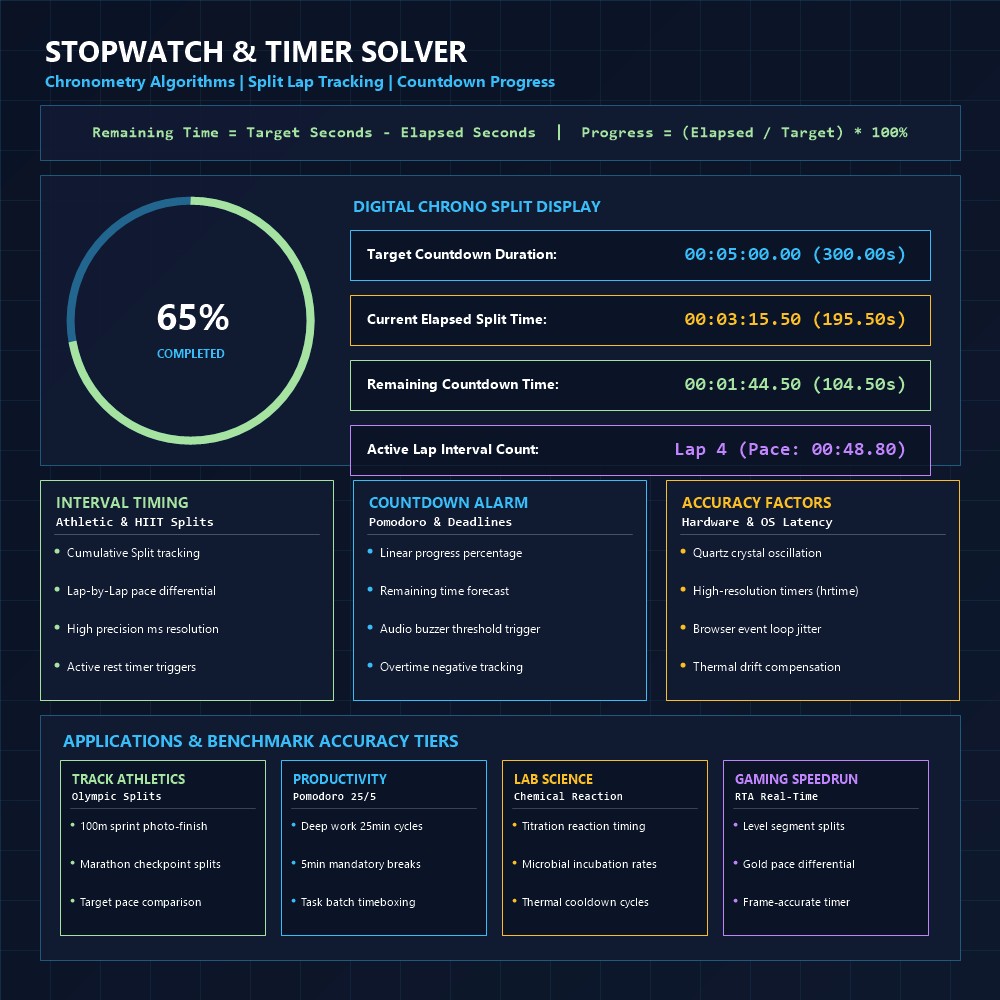 Stopwatch & Timer Duration Solver Infographic