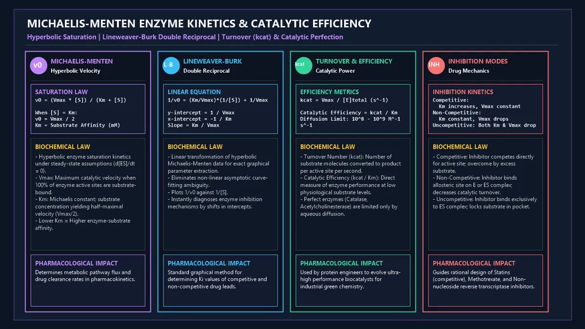 Michaelis-Menten Enzyme Kinetics & Catalytic Efficiency