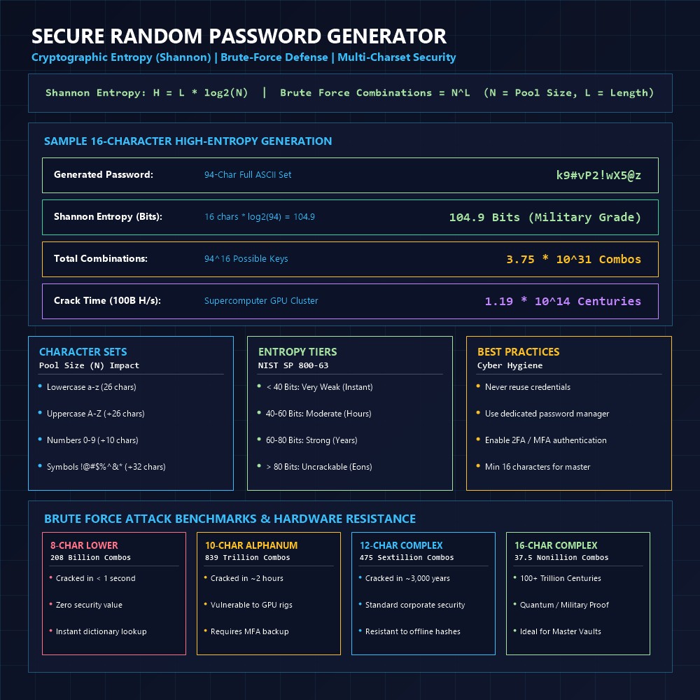 Secure Random Password Generator Infographic