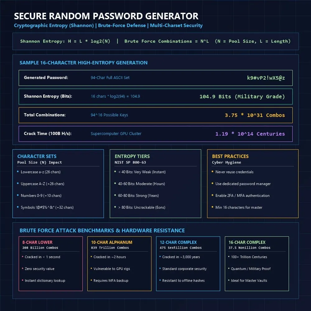 Secure Random Password Generator Infographic