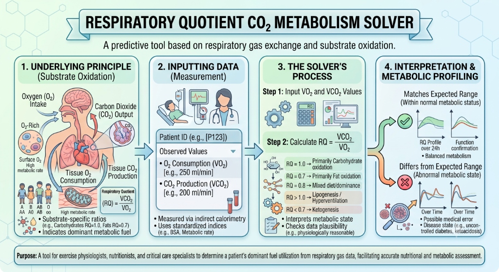 Respiratory Quotient CO2 Metabolism Solver