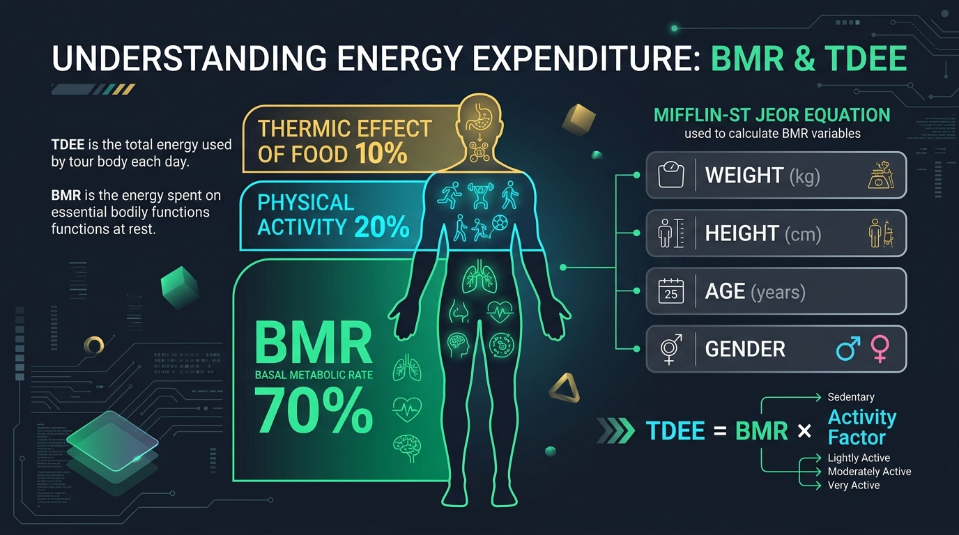 Basal Metabolic Rate and Energy Expenditure Infographic