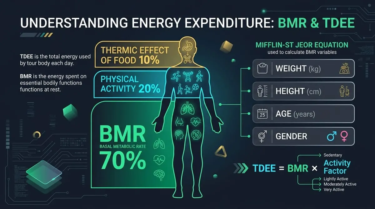 Basal Metabolic Rate and Energy Expenditure Infographic