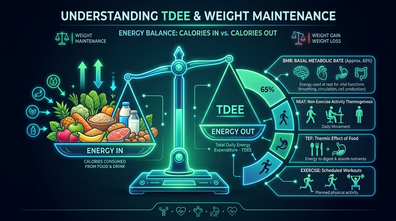 Daily Calorie Needs Weight Maintenance Solver Infographic