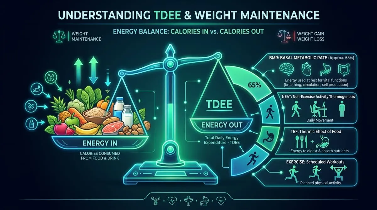 Daily Calorie Needs Weight Maintenance Solver Infographic