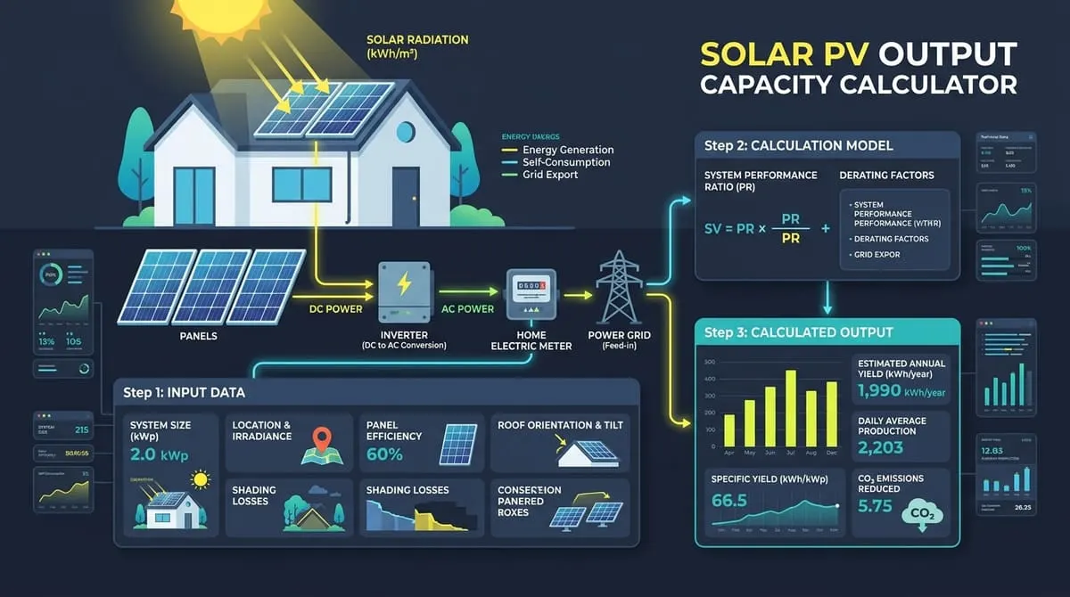 Solar PV Output Capacity Calculator Overview