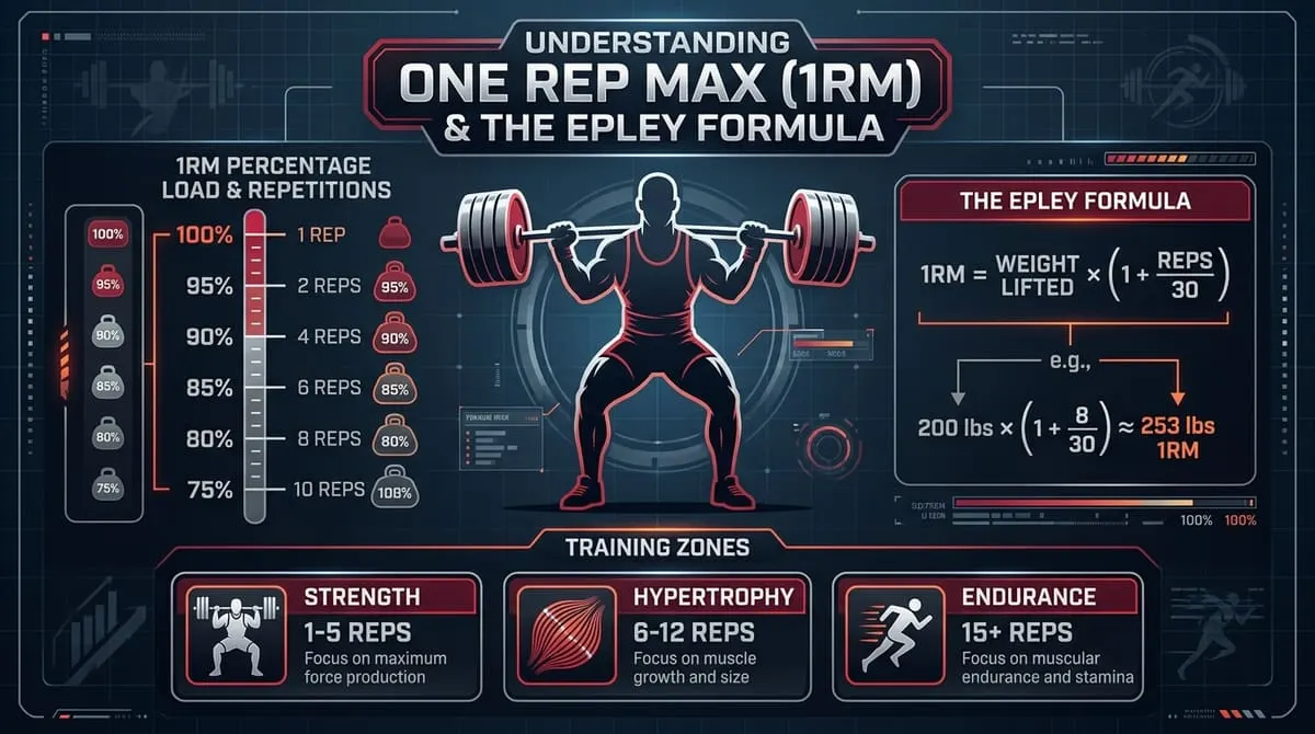 Understanding One Rep Max and the Epley Formula Infographic