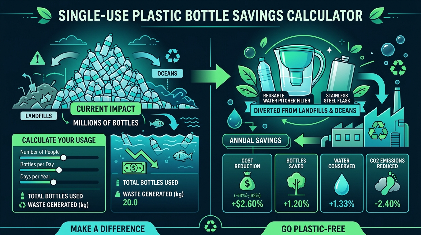 Single-Use Plastic Bottle Savings Calculator Overview