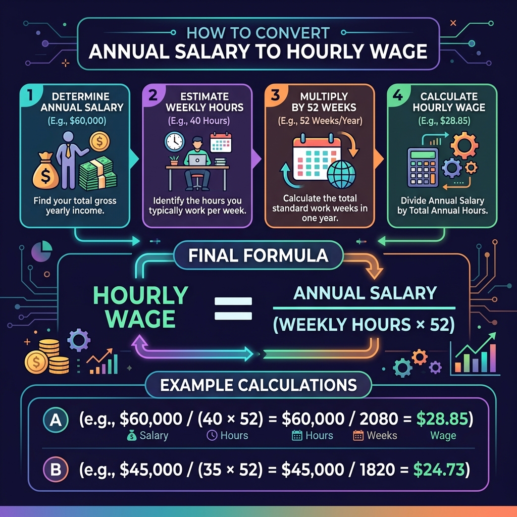Salary to Hourly Infographic